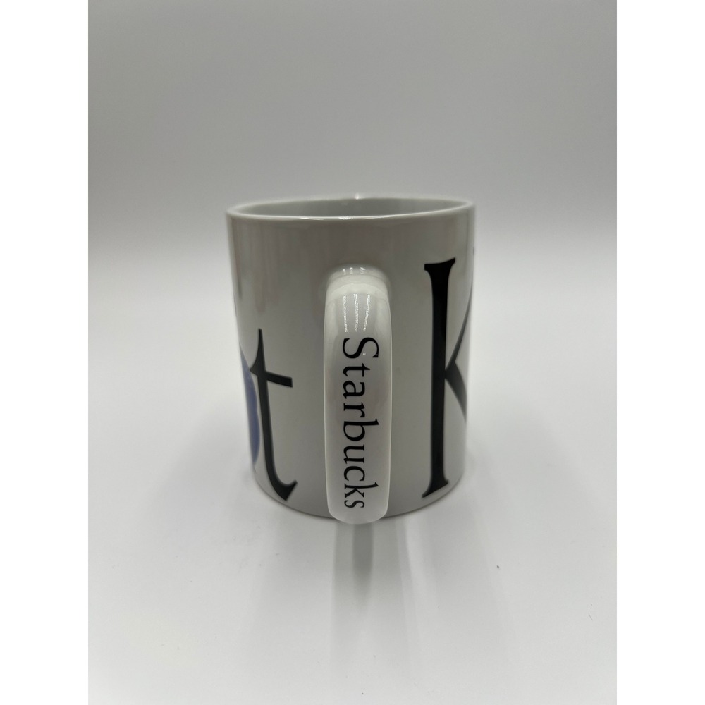 Starbucks City Mug Collector Series Kuwait Coffee Cup Blue White Rastal 4in